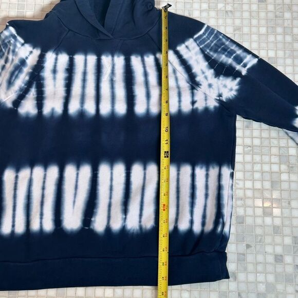 Madewell Navy White Tie-dye Hooded Cotton Sweatshirt - Picture 12 of 12